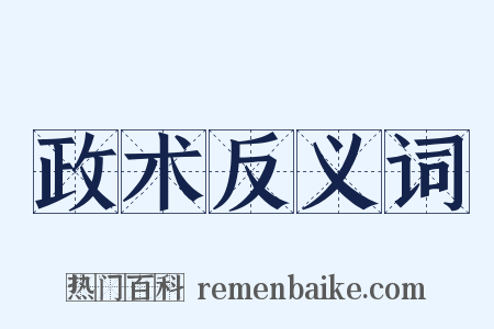 政术反义词是什么意思的图片